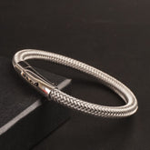 silver wire with silver lock fashion bracelet